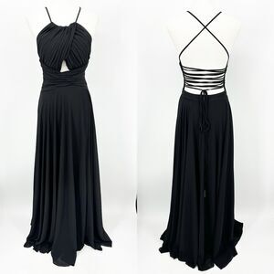 C’fait Pour Vous Paris Womens Black Formal Gown 8 Evening Dress Elegant Timeless